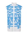 Burberry Slogan Print Sleeveless Shirt In Blue