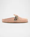 Burberry Urchin Calf Suede Slide Clogs