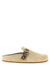 Burberry Slip-on Clog With Suede Finish And Buckle Detail