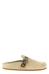 Burberry Slip-on Clog With Suede Finish And Buckle Detail