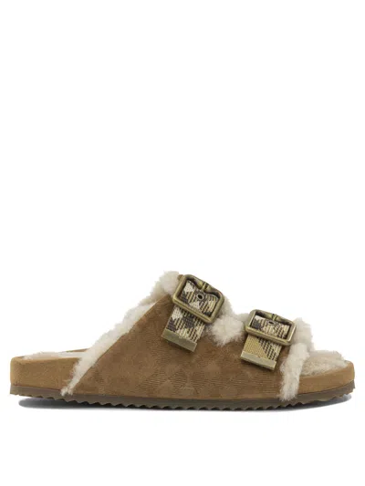 Burberry "urchin" Flat Sandals In Neutral