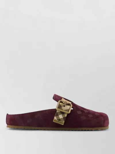 Burberry Urchin Leather Mules Smooth Calfskin In Brown