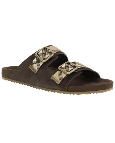 Burberry Urchin Leather Sandal In Brown