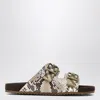 Burberry Urchin Sandals In Leather With Python Print In Multi