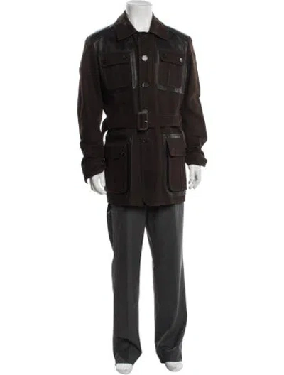 Pre-owned Burberry Utility Jacket In Brown