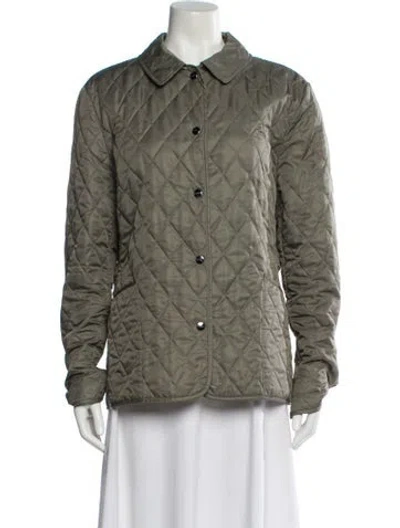 Pre-owned Burberry Utility Jacket In Green