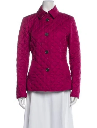 Pre-owned Burberry Utility Jacket In Pink