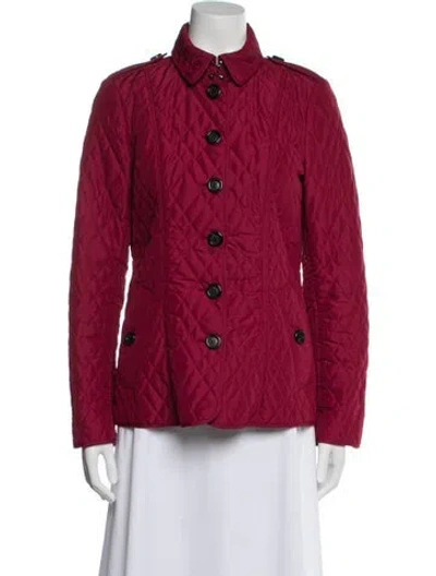 Pre-owned Burberry Utility Jacket In Red