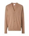 Burberry V-neck Button-up Cardigan In Nude