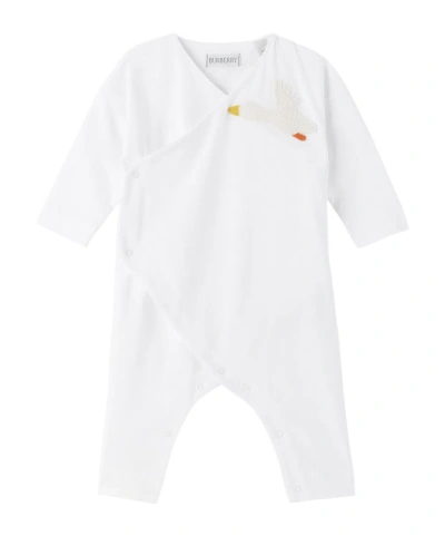 Burberry V-neck Jumpsuit In White