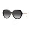 BURBERRY BURBERRY VANESSA GREY GRADIENT IRREGULAR LADIES SUNGLASSES BE4375F 38538G 57