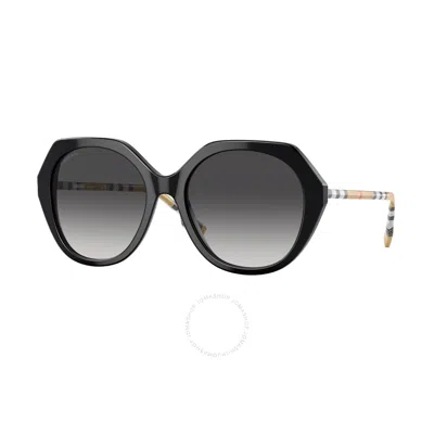 Burberry Woman Sunglass Be4375f Vanessa In Grey Gradient