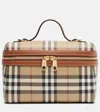 Burberry Women Beige Crossbody Bag With Adjutable And Removable Shoulder Strap And All-over Check Mo In Brown