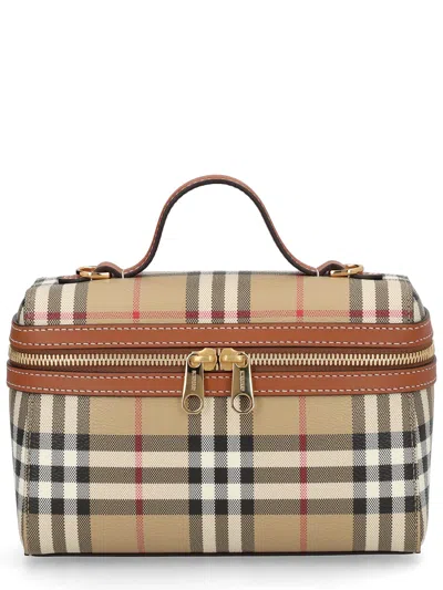 Burberry "vanity Check" Bag In Multi