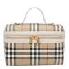 Burberry Coated Canvas Vanity Case With Check Pattern In Multi