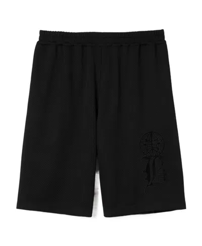 Burberry Varsity Graphic Mesh Shorts In Black