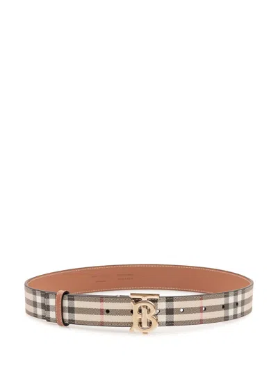 Burberry Vcheck 30 Belt In Green