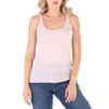 BURBERRY BURBERRY VEDA LIGHT PINK ROUNDNECK KNIT TANK TOP