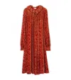 Burberry Baroque Silk Blend Velvet Dress In Brown
