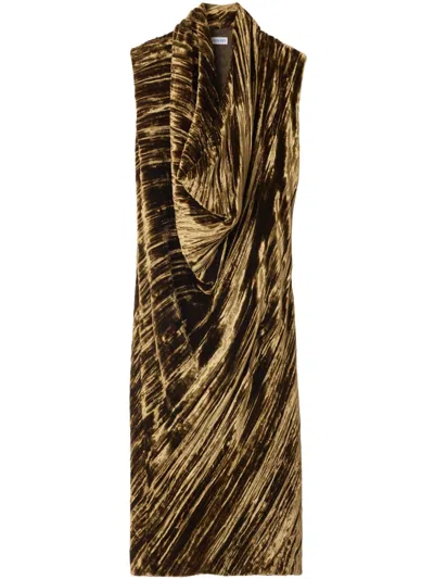 BURBERRY VELVET MIDI DRESS