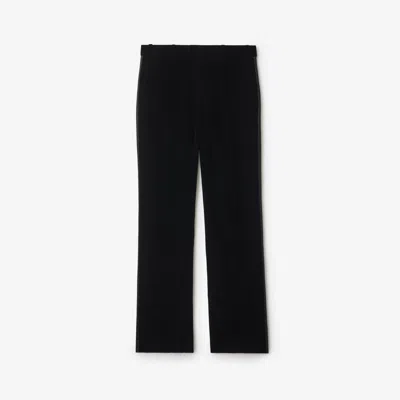Burberry Velvet Tuxedo Trousers In Black