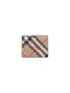 Burberry Book Wallet In Coated Canvas Bi-fold Design In Sand