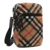 Burberry Vertical Check-pattern Fleece Crossbody Bag