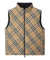 Burberry Reversible Padded Gilet In Beige