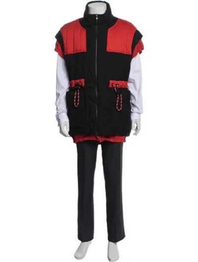 Pre-owned Burberry Vest In Black/red