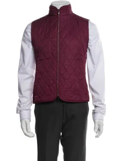 Pre-owned Burberry Vest In Burgundy