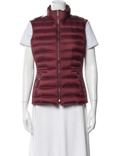 Pre-owned Burberry Vest In Burgundy