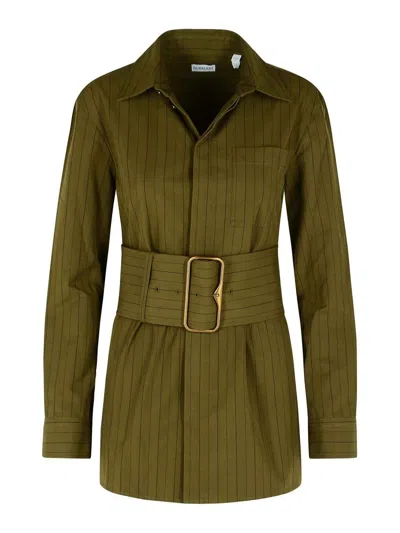 Burberry Green Cotton Mini Dress