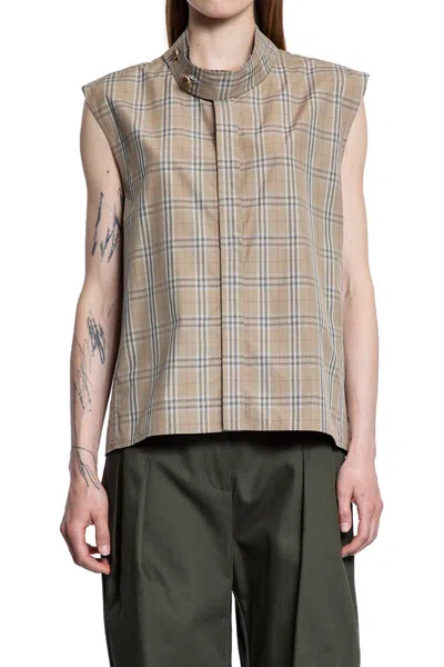 Burberry Vests In Gray