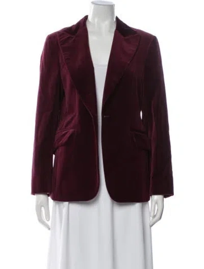 Pre-owned Burberry Vintage Blazer In Burgundy