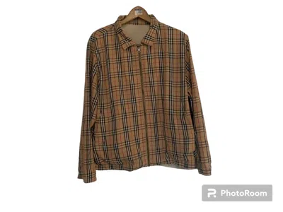 Pre-owned Burberry Vintage  London Novacheck Reversible Jacket In Brown