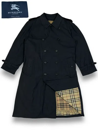 Pre-owned Burberry Vintage  London Novacheck Wool Lined Trench Coat In Multi