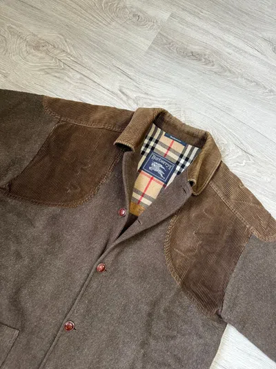 Pre-owned Burberry Vintage  Wool Jacket In Brown