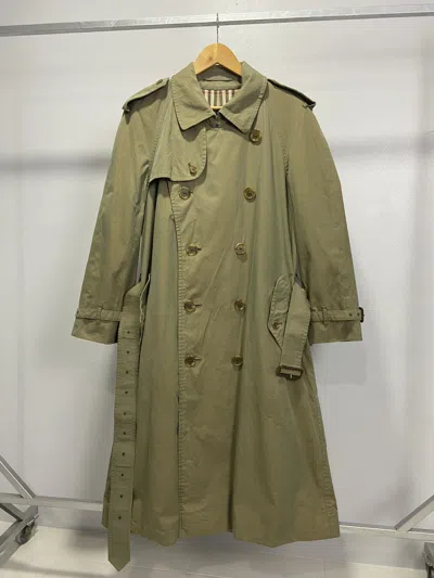 Pre-owned Burberry Vintage S Nova Check Trench Coat Made In England