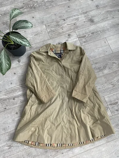 Pre-owned Burberry Vintage S Trench Coat 90's In Beige