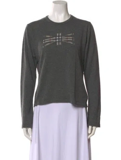 Pre-owned Burberry Vintage Cashmere Sweater In Gray