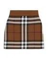 Burberry Exaggerated Check Jacquard Mini Skirt In Brown