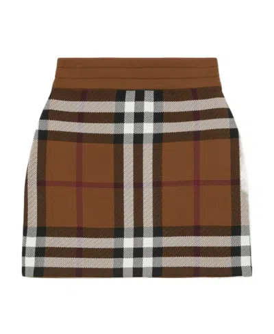 BURBERRY VINTAGE-CHECK A-LINE SKIRT