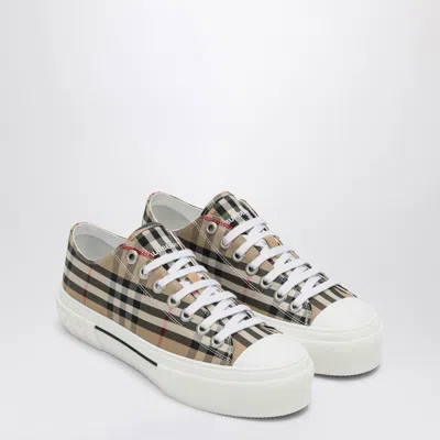 Burberry Cotton Sneaker With Vintage Check Pattern In Multi