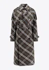 Burberry Black Trench Coats In Multicolor