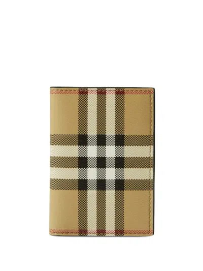 Burberry Vintage Check Bi-fold Wallet In Neutrals