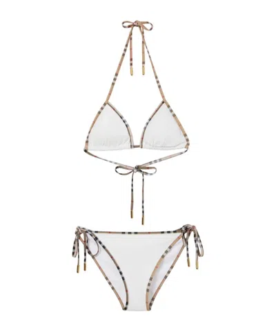 BURBERRY BURBERRY CHECK TRIM HALTERNECK TWO-PIECE BIKINI