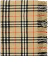 Burberry Check Wool Cashmere Blanket In Neutrals