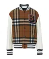 Burberry Vintage Check Bomber Jacket In Brown