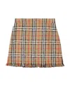 Burberry Catia Check Cotton Blend Mini Skirt In Nude
