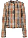 Burberry Vintage Check Motif Jacket Women In White